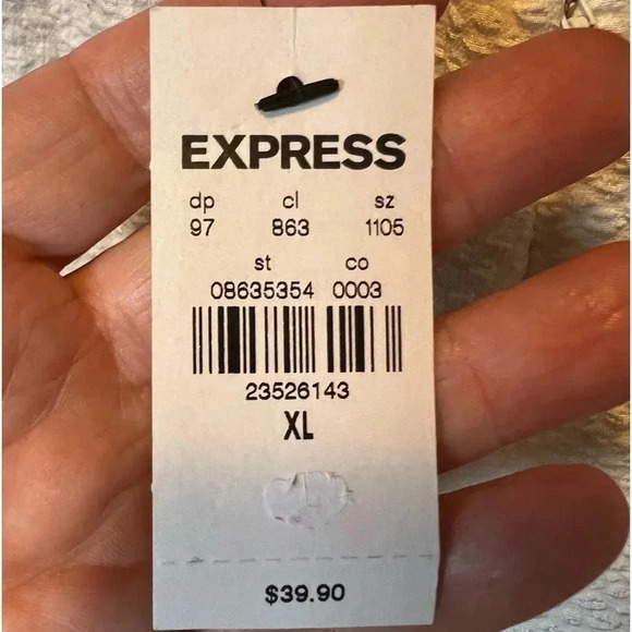 Express Women's Sz XL Zip Back Peplum Tank White NWT - Picture 5 of 5